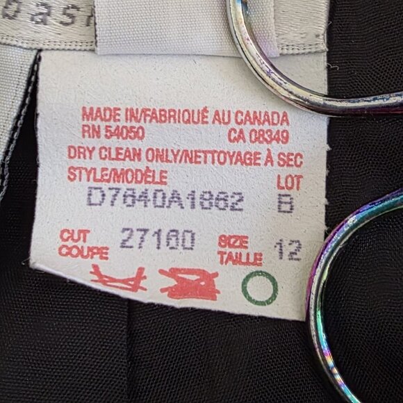 Jones Basics Pants Women 12 Gray Wool Lined Office Mature No Stretch - Picture 13 of 16